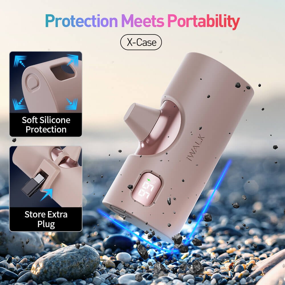 แบตเตอรี่สำรอง IWALK LINKPODX 5000 MAH สี ROSEGOLD เปลี่ยนหัวชาร์จได้ทั้ง LIGHTNING และ TYPEC_3
